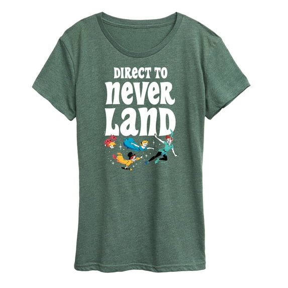 Disney - Peter Pan - Direct to Never Land - Women's Short Sleeve Graphic T-Shirt