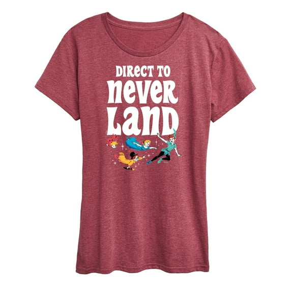 Disney - Peter Pan - Direct to Never Land - Women's Short Sleeve Graphic T-Shirt