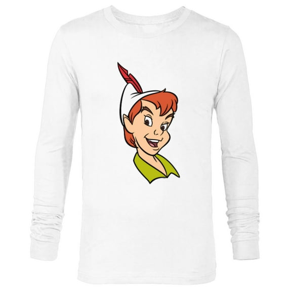 Disney Peter Pan Face - Long Sleeve T-Shirt for Men - Customized-White