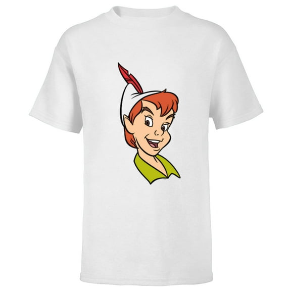 Disney Peter Pan Face - Short Sleeve T-Shirt for Kids - Customized-White