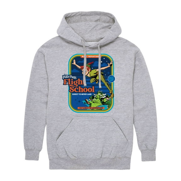 Disney - Peter Pan - Flight School - Fly Away to Adventure - Men's Pullover Hooded Fleece Sweatshirt