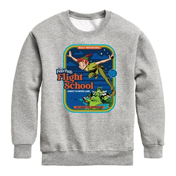 Disney - Peter Pan - Flight School - Fly Away to Adventure - Toddler And Youth Crewneck Fleece Sweatshirt