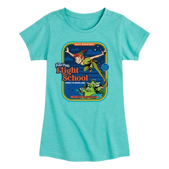 Disney - Peter Pan - Flight School - Fly Away to Adventure - Toddler And Youth Girls Short Sleeve Graphic T-Shirt