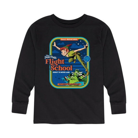 Disney - Peter Pan - Flight School - Fly Away to Adventure - Toddler And Youth Long Sleeve Graphic T-Shirt