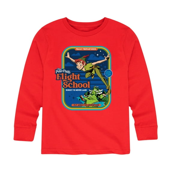 Disney - Peter Pan - Flight School - Fly Away to Adventure - Toddler And Youth Long Sleeve Graphic T-Shirt