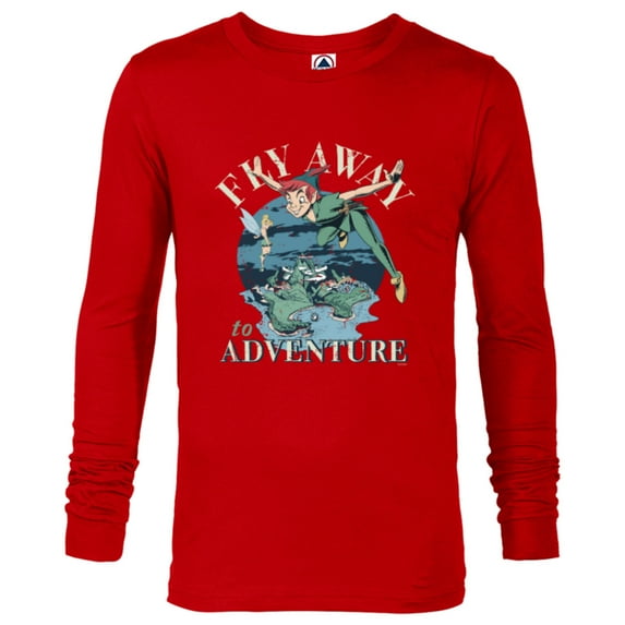 Disney Peter Pan Fly Away to Adventure Storybook - Long Sleeve T-Shirt for Men - Customized-New Red
