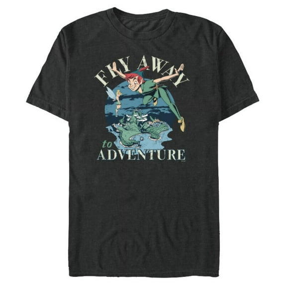 Disney Peter Pan Fly Away to Adventure Storybook - Short Sleeve Blended T-Shirt for Adults - Customized-Dark Heather
