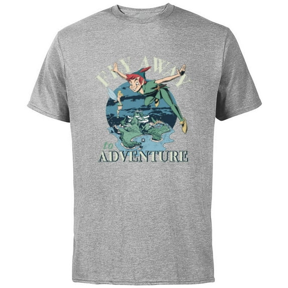 Disney Peter Pan Fly Away to Adventure Storybook - Short Sleeve Cotton T-Shirt for Adults - Customized-Athletic Heather
