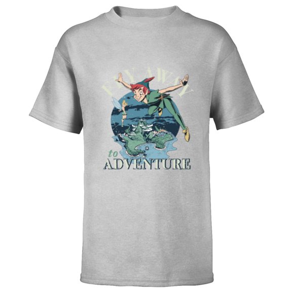 Disney Peter Pan Fly Away to Adventure Storybook - Short Sleeve T-Shirt for Kids - Customized-Athletic Heather