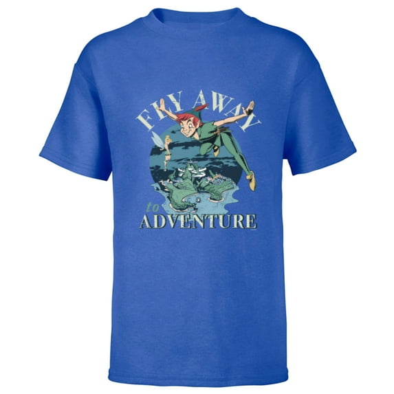 Disney Peter Pan Fly Away to Adventure Storybook - Short Sleeve T-Shirt for Kids - Customized-Royal