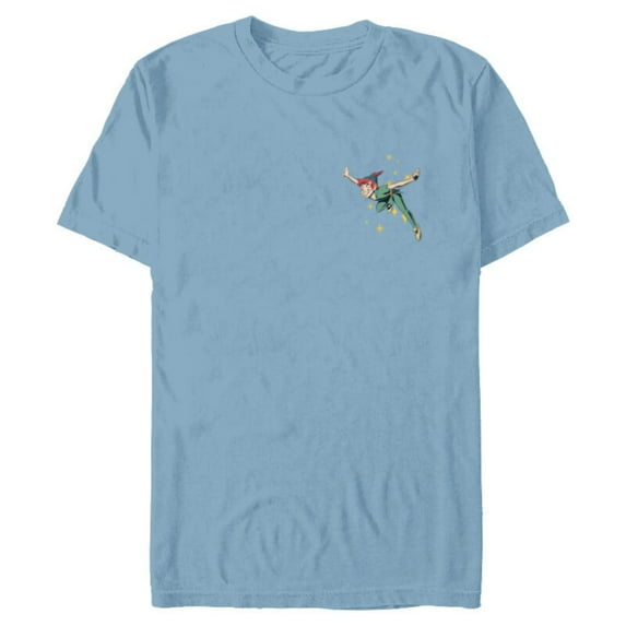 Disney Peter Pan Flying with Pixie Dust - Short Sleeve Blended T-Shirt for Adults - Customized-Ocean Blue