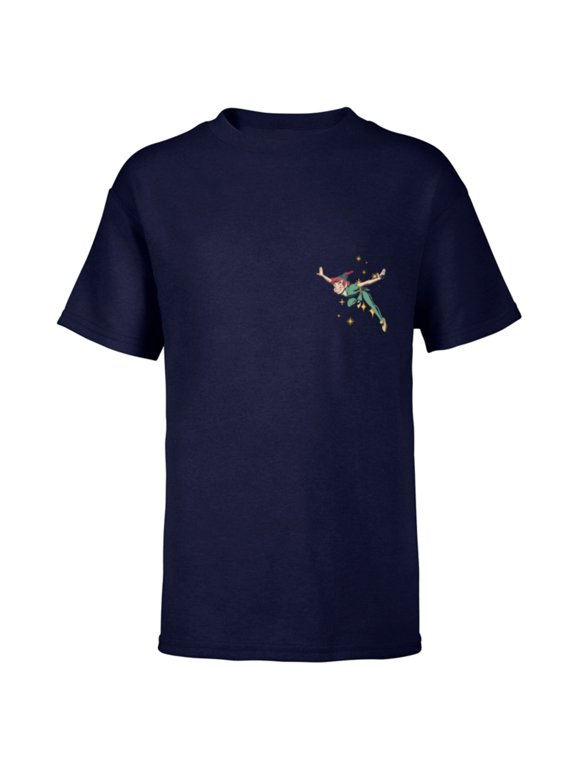 Peter Pan Flying with Pixie Dust - Short Sleeve T-Shirt for Kids - Customized-Navy