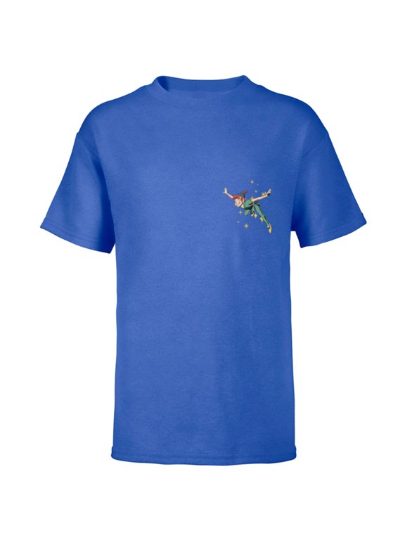Peter Pan Flying with Pixie Dust - Short Sleeve T-Shirt for Kids - Customized-Royal