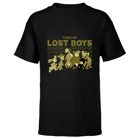 Disney Peter Pan Forever Lost Boys - Short Sleeve T-Shirt for Kids - Customized-Black