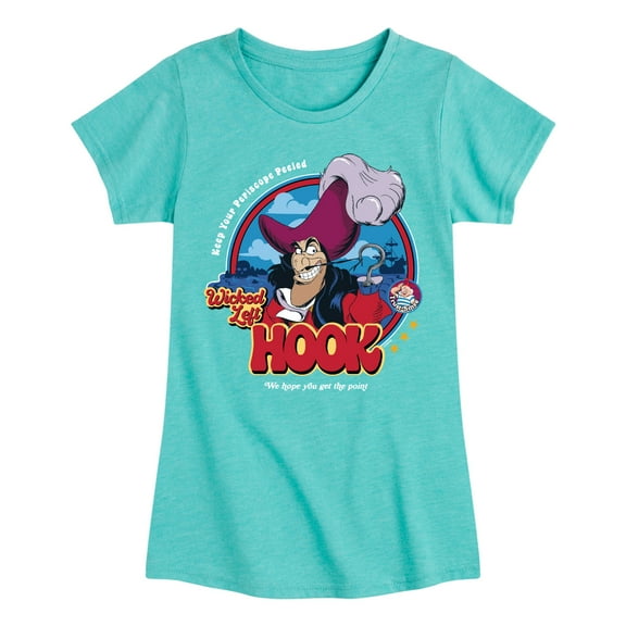 Disney - Peter Pan - Keep Your Periscope Peeled - Wicked Left Hook - Toddler And Youth Girls Short Sleeve Graphic T-Shirt