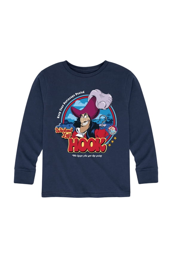 - Peter Pan - Keep Your Periscope Peeled - Wicked Left Hook - Toddler And Youth Long Sleeve Graphic T-Shirt