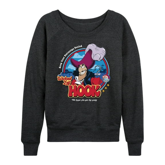Disney - Peter Pan - Keep Your Periscope Peeled - Wicked Left Hook - Women's Lightweight French Terry Long Sleeve Shirt