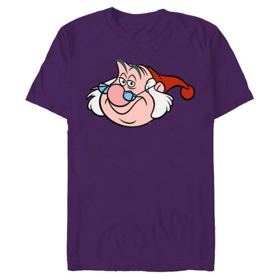 Disney Peter Pan Mr. Smee Pirate Big Face Costume - Short Sleeve Blended T-Shirt for Adults - Customized-Purple