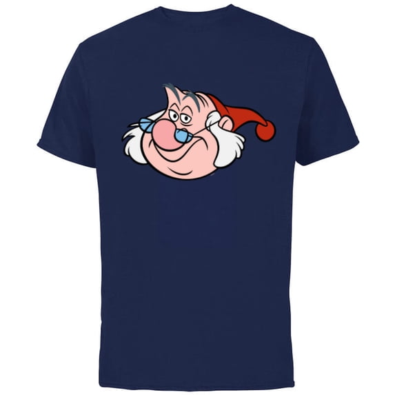 Disney Peter Pan Mr. Smee Pirate Big Face Costume - Short Sleeve Cotton T-Shirt for Adults - Customized-Navy