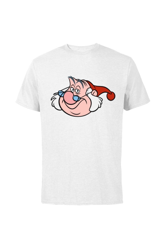 Peter Pan Mr. Smee Pirate Big Face Costume - Short Sleeve Cotton T-Shirt for Adults - Customized-White