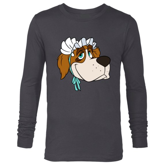 Disney Peter Pan Nana St. Bernard Dog Big Face Costume - Long Sleeve T-Shirt for Men - Customized-Charcoal Heather