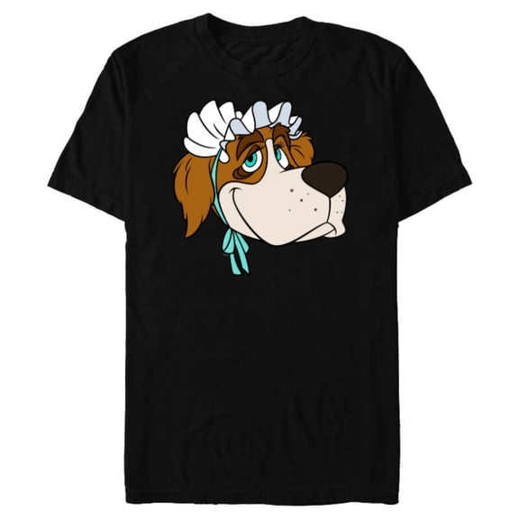 Disney Peter Pan Nana St. Bernard Dog Big Face Costume - Short Sleeve Blended T-Shirt for Adults - Customized-Black