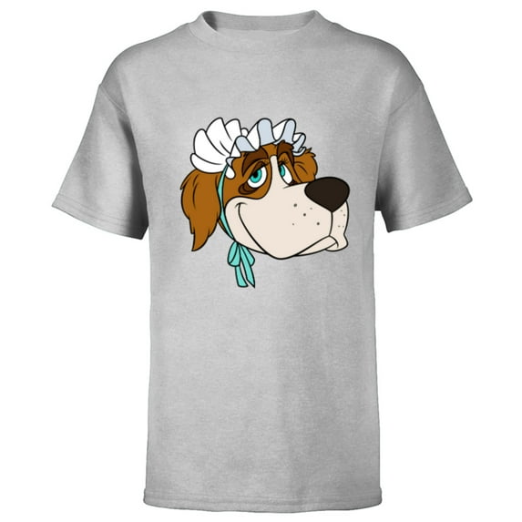 Disney Peter Pan Nana St. Bernard Dog Big Face Costume - Short Sleeve T-Shirt for Kids - Customized-Athletic Heather