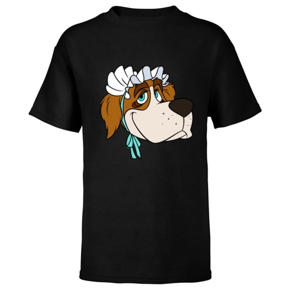 Disney Peter Pan Nana St. Bernard Dog Big Face Costume - Short Sleeve T-Shirt for Kids - Customized-Black