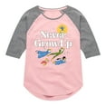 thumbnail image 1 of Disney - Peter Pan - Never Grow Up - Fly Away - Toddler And Youth Girls Raglan Graphic T-Shirt, 1 of 3