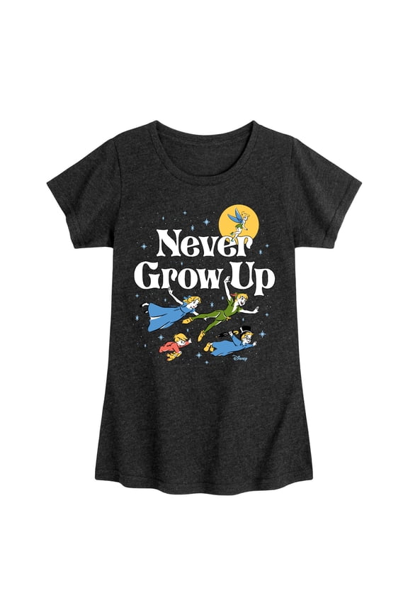 - Peter Pan - Never Grow Up - Fly Away - Toddler And Youth Girls Short Sleeve Graphic T-Shirt