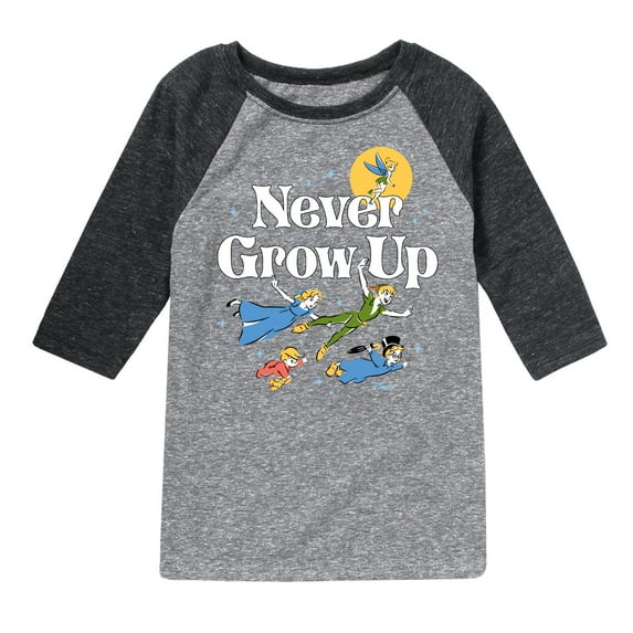 Disney - Peter Pan - Never Grow Up - Fly Away - Toddler And Youth Raglan Graphic T-Shirt