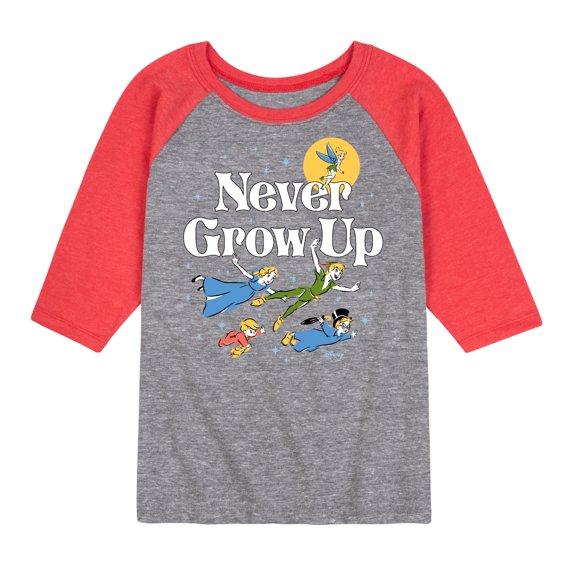 Disney - Peter Pan - Never Grow Up - Fly Away - Toddler And Youth Raglan Graphic T-Shirt