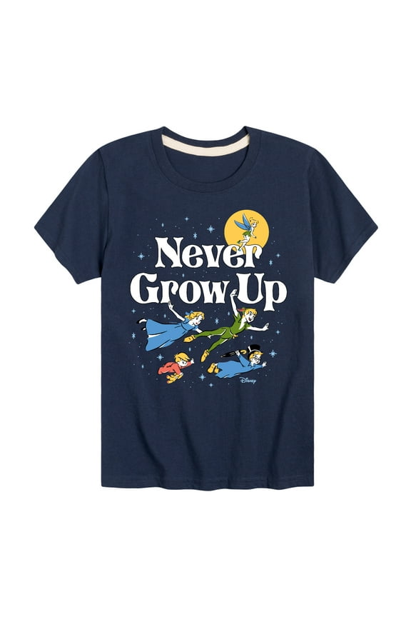 - Peter Pan - Never Grow Up - Fly Away - Toddler And Youth Short Sleeve Graphic T-Shirt