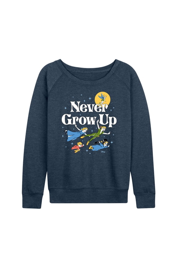 - Peter Pan - Never Grow Up - Fly Away - Women's Lightweight French Terry Long Sleeve Shirt