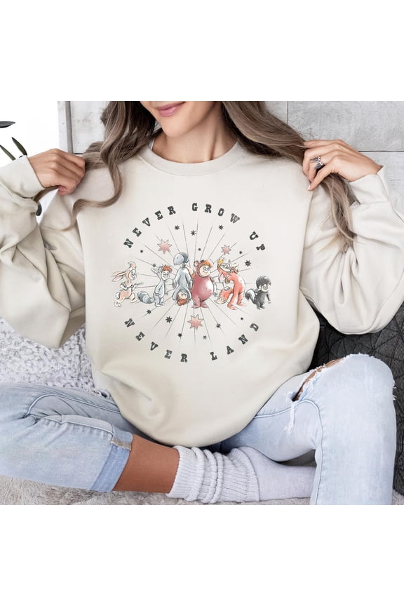Disney Peter Pan Shirt Lost Boys Never Grow Up Neverland Stars T-shirt Neverland Tinker Be