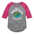 thumbnail image 1 of Disney - Peter Pan - Take Me to Neverland - Second Star to the Right - Toddler And Youth Girls Raglan Graphic T-Shirt, 1 of 3