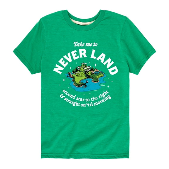 Disney - Peter Pan - Take Me to Neverland - Second Star to the Right - Toddler And Youth Short Sleeve Graphic T-Shirt