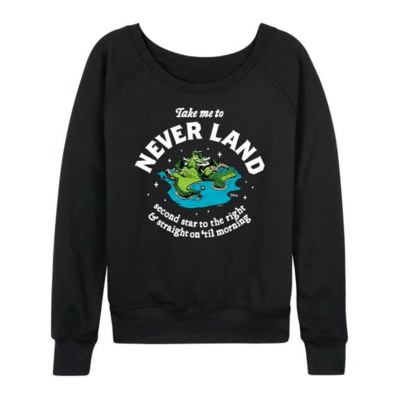 Disney - Peter Pan - Take Me to Neverland - Second Star to the Right - Women's Lightweight French Terry Long Sleeve Shirt