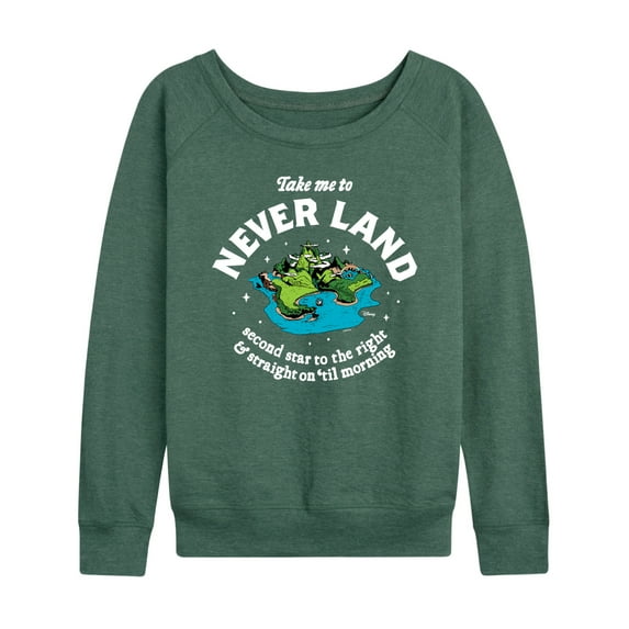 Disney - Peter Pan - Take Me to Neverland - Second Star to the Right - Women's Lightweight French Terry Long Sleeve Shirt