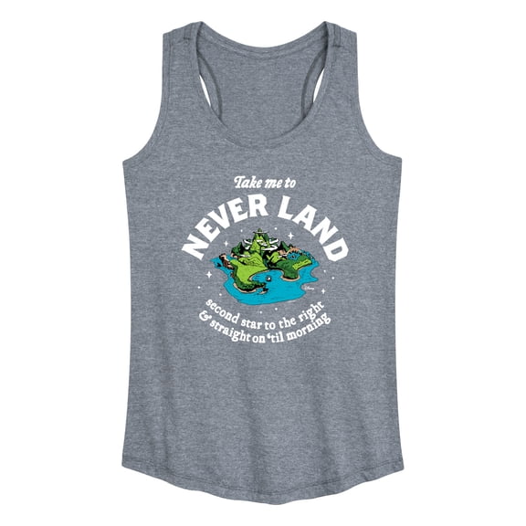 Disney - Peter Pan - Take Me to Neverland - Second Star to the Right - Women's Racerback Tank Top