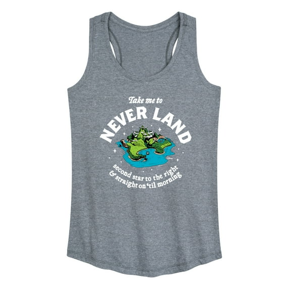 Disney - Peter Pan - Take Me to Neverland - Second Star to the Right - Women's Racerback Tank Top