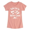 thumbnail image 1 of Disney - Peter Pan - Take Me to Neverland - Toddler And Youth Girls Short Sleeve Graphic T-Shirt, 1 of 5