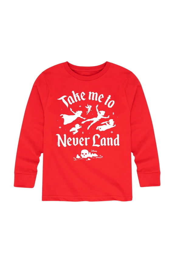 - Peter Pan - Take Me to Neverland - Toddler And Youth Long Sleeve Graphic T-Shirt