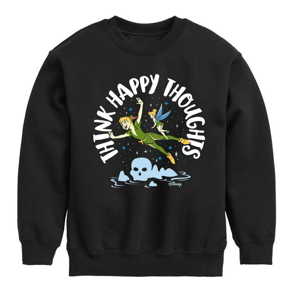 Disney - Peter Pan - Think Happy Thoughts - Tinkerbell - Toddler And Youth Crewneck Fleece Sweatshirt