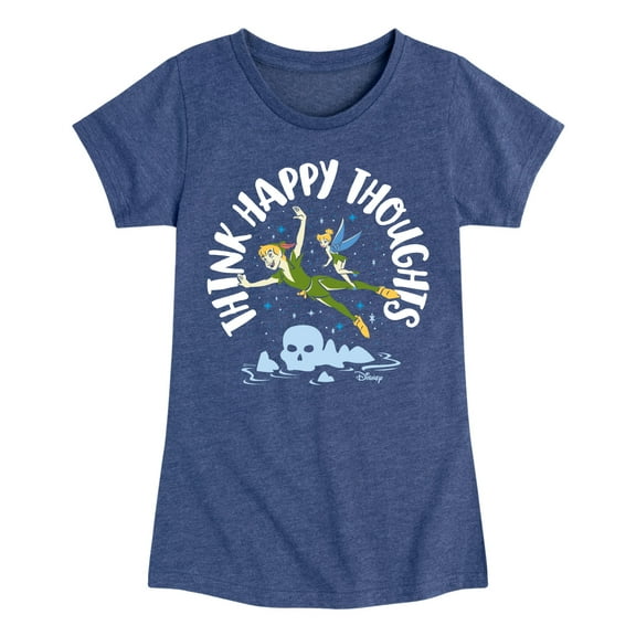 Disney - Peter Pan - Think Happy Thoughts - Tinkerbell - Toddler And Youth Girls Short Sleeve Graphic T-Shirt