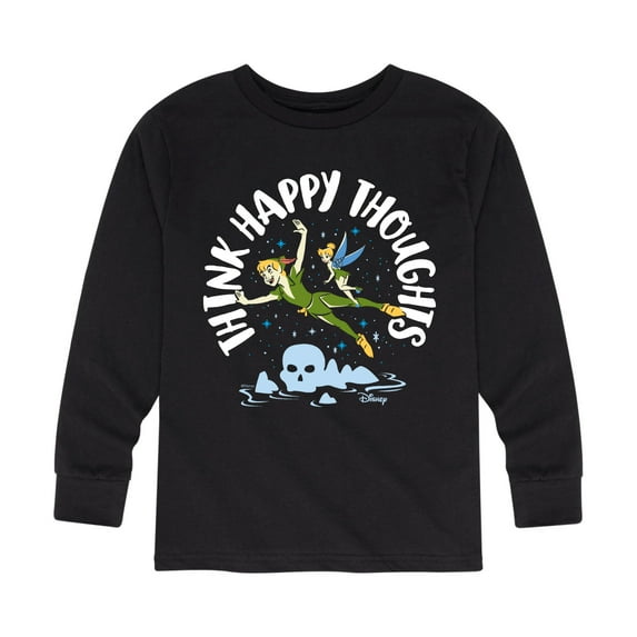 Disney - Peter Pan - Think Happy Thoughts - Tinkerbell - Toddler And Youth Long Sleeve Graphic T-Shirt