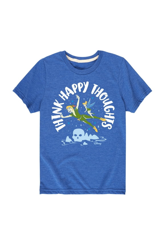 - Peter Pan - Think Happy Thoughts - Tinkerbell - Toddler And Youth Short Sleeve Graphic T-Shirt
