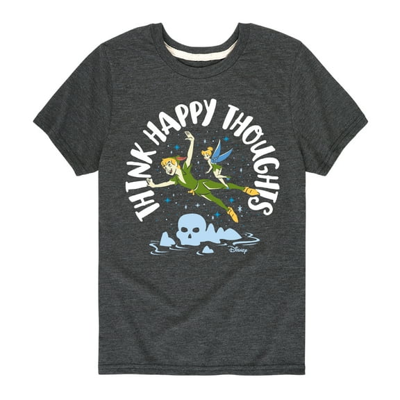 Disney - Peter Pan - Think Happy Thoughts - Tinkerbell - Toddler And Youth Short Sleeve Graphic T-Shirt