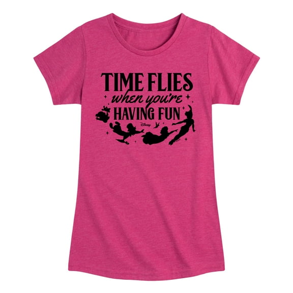 Disney - Peter Pan - Time Flies When You're Having Fun - Toddler And Youth Girls Short Sleeve Graphic T-Shirt