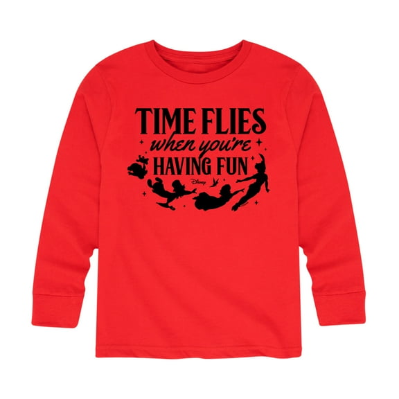 Disney - Peter Pan - Time Flies When You're Having Fun - Toddler And Youth Long Sleeve Graphic T-Shirt